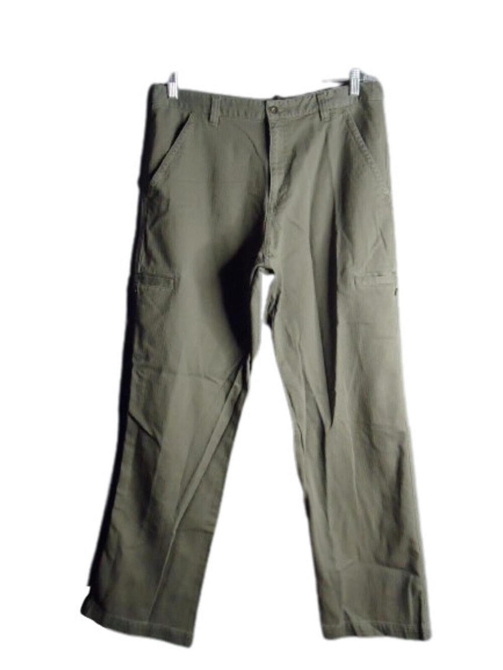 Geoffrey Beene Flat Front Vertical Stripe Side Pocket Pants Mens Size 34/32